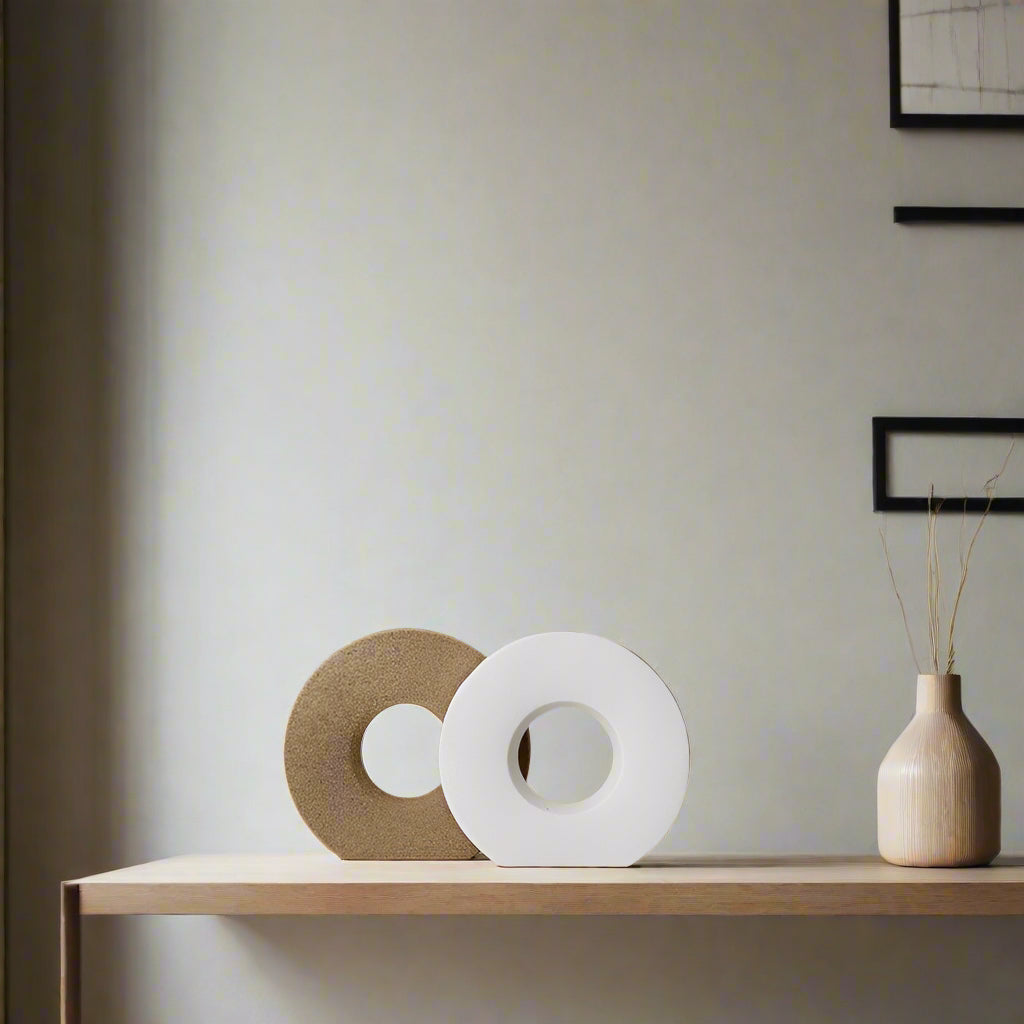 Donut-Shaped Ceramic Vase- Minimalist Nordic Decor