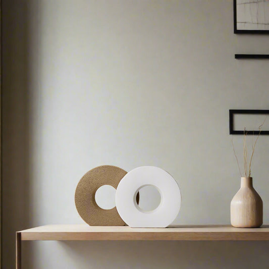 Donut-Shaped Ceramic Vase- Minimalist Nordic Decor