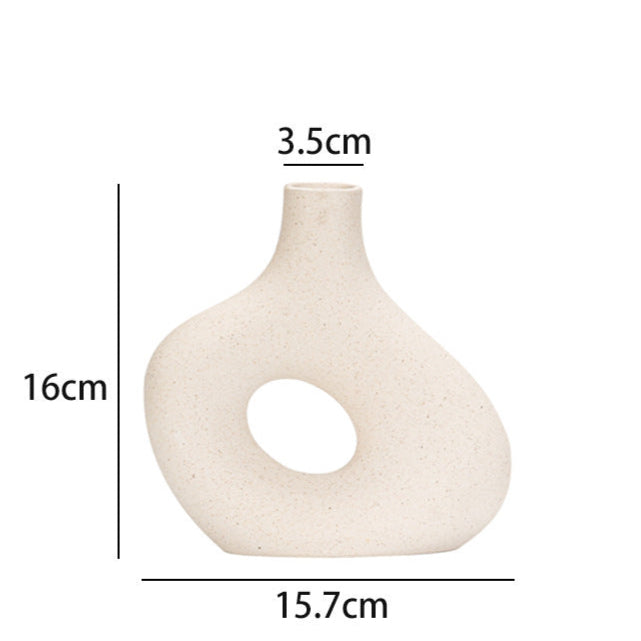 Sculptural Modern Ceramic Vases- Pebble Beige